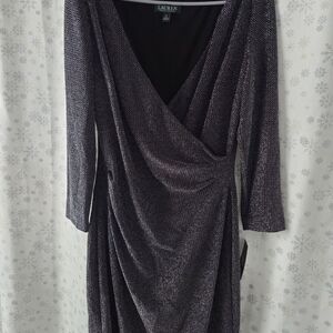 Ralph Lauren Metallic Long Sleeve Dress